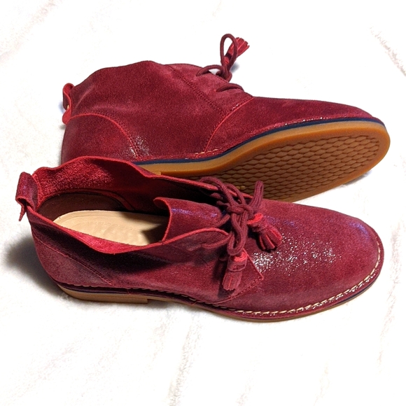 Maroon Hush Puppies Ankle Boot Size 9.5 - Picture 1 of 3